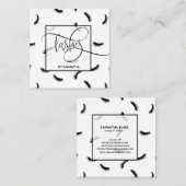 まつ毛パターンまつ毛の多いアーティスト スクエア名刺 (正面/裏面)