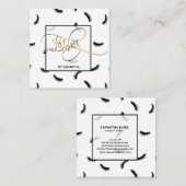 まつ毛パターンまつ毛の多いアーティスト スクエア名刺 (正面/裏面)