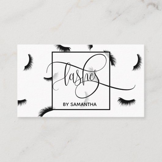 まつ毛パターンまつ毛の多いアーティスト 名刺 (正面)