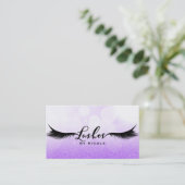 まつ毛パープルまつ毛メイク 名刺 (スタンド正面)