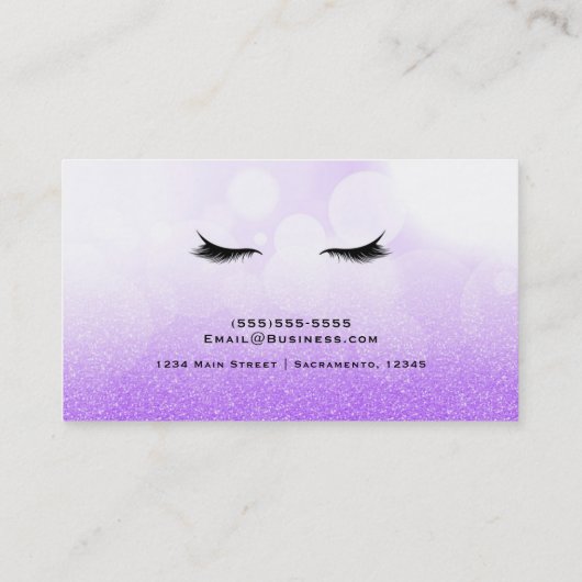 まつ毛パープルまつ毛メイク 名刺 (裏面)