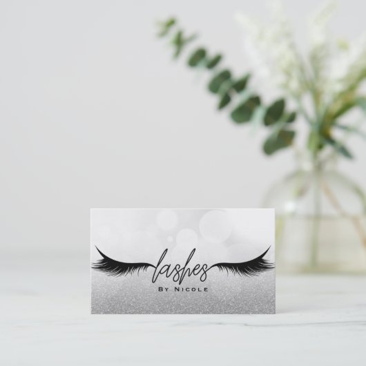 まつ毛ブラックまつげエクステンションのメイクアップグラマー 名刺 (スタンド正面)