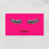 まつ毛ホットピンクまつ毛アイメイクアップアーティスト美しい 名刺 (正面)