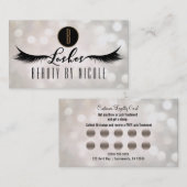 まつ毛ホワイト《写真》ぼけ味お客様ロイヤリティカード ロイヤリティカード (正面/裏面)