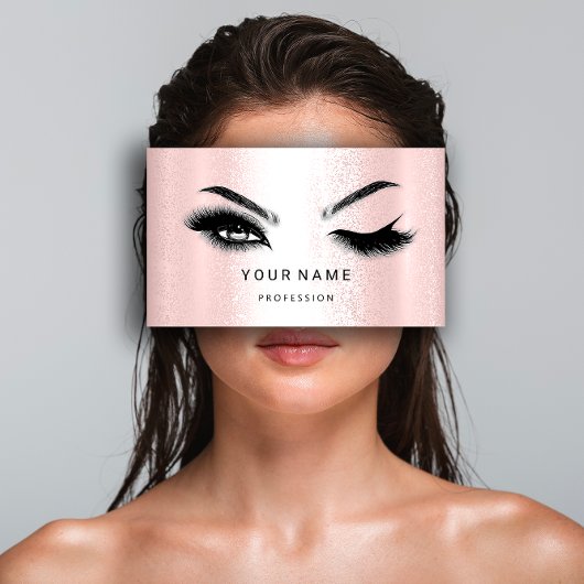 まつ毛マイクロブレード。QRコードロゴシルバーグレー 名刺