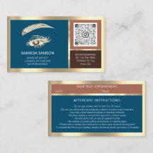 まつ毛マイクロブレードQRコードアフターケアバラロゴBlu