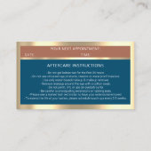 まつ毛マイクロブレードQRコードアフターケアバラロゴBlu 名刺 (裏面)