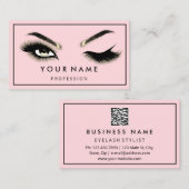 まつ毛マイクロブレードQRコードロゴバラ 名刺 (正面/裏面)