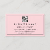 まつ毛マイクロブレードQRコードロゴバラ 名刺 (裏面)