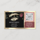 まつ毛マイクロブレードQRCODEアフターケアバラブラック 名刺 (正面)