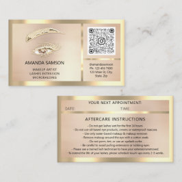 まつ毛マイクロブレードQRCODEアフターケアバラ枠 名刺