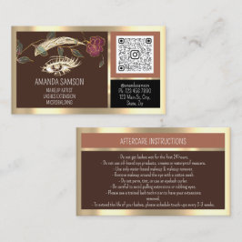 まつ毛マイクロブレードQRCODEアフターケアブラウンバラ 名刺