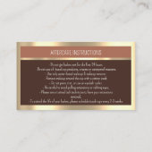 まつ毛マイクロブレードQRCODEアフターケアブラウンバラ 名刺 (裏面)