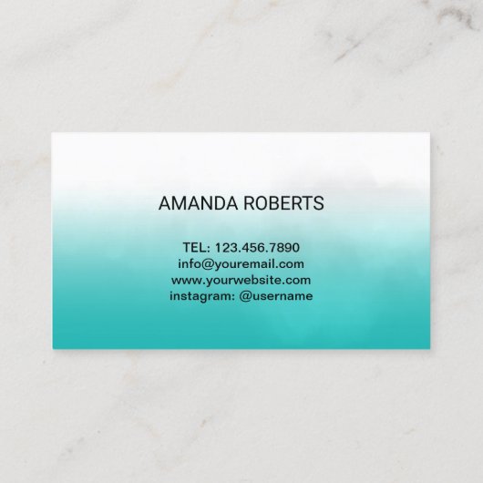 まつ毛メイクアップアーティストアイドラッシュ伸張水彩 名刺 (裏面)