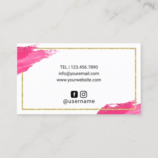 まつ毛メイクアップアーティストウィンクアイ美しいサロン 名刺 (裏面)