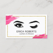 まつ毛メイクアップアーティストウィンクアイ美しいサロン 名刺 (正面)
