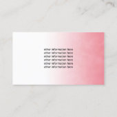 まつ毛メイクアップアーティストウォーターカラー美しいサロン 名刺 (裏面)