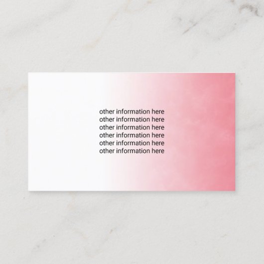 まつ毛メイクアップアーティストウォーターカラー美しいサロン 名刺 (裏面)