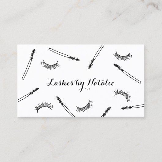 まつ毛メイクアップアーティストカワイト睫毛サロン 名刺 (正面)