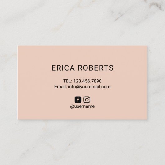 まつ毛メイクアップアーティストキュートスケッチまつ毛ベージュ 名刺 (裏面)