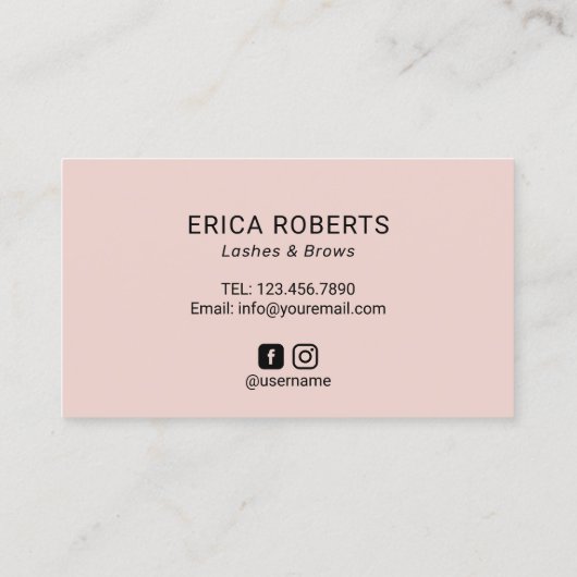 まつ毛メイクアップアーティストハンドスケッチガールロイヤリティ ロイヤリティカード (裏面)