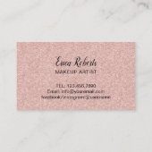 まつ毛メイクアップアーティストバラ金ゴールドグリッターロイヤリティ ロイヤリティカード (裏面)