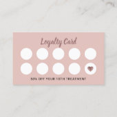 まつ毛メイクアップアーティストバラ金ゴールドマーブルロイヤリティ ロイヤリティカード (裏面)