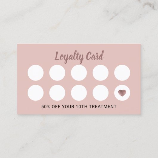 まつ毛メイクアップアーティストバラ金ゴールドマーブルロイヤリティ ロイヤリティカード (裏面)