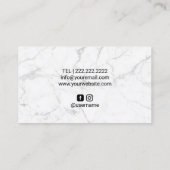 まつ毛メイクアップアーティストラッシュ&ブローサロン大理石 名刺 (裏面)