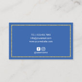 まつ毛メイクアップアーティスト王室のブルーブラッシュストロークサロン 名刺 (裏面)