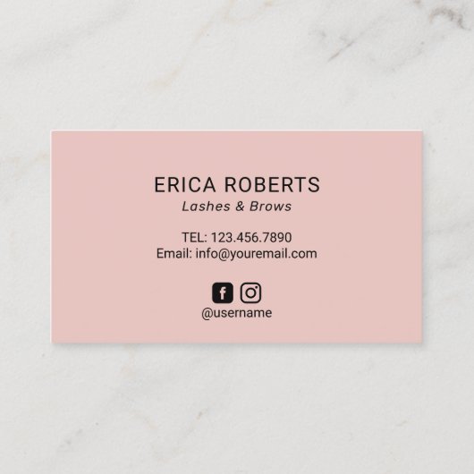 まつ毛メイクアップアーティスト赤面水彩ロイヤリティ ロイヤリティカード (裏面)