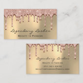 まつ毛メイクアップアート3Dドリップエフェクトエステティシャン 名刺 (正面/裏面)