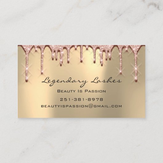 まつ毛メイクアップアート3Dドリップエフェクトエステティシャン 名刺 (裏面)