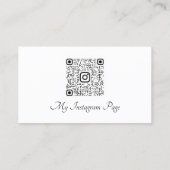 まつ毛メイクアップマイクロブレードロゴQrコードレインボー 名刺 (裏面)