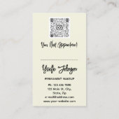 まつ毛メイクアップロゴQRコードリップブラウン金ゴールド 名刺 (裏面)