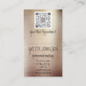 まつ毛メイクアップロゴQRCodeリップバラスモーキー 名刺 (裏面)