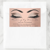 まつ毛メイクアップRSVP美しい赤面バラ金ゴールドグリッター 長方形シール (バッグ)