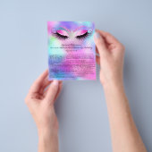 まつ毛延長責任放棄バラ グラデーション チラシ (手)