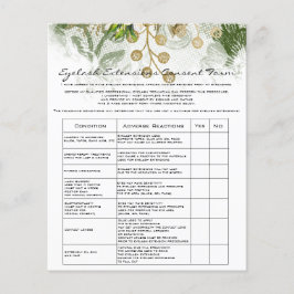 まつ毛延長責任放棄金ゴールドマイクロブレード チラシ