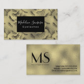 まつ毛技術者金ゴールド 名刺 (正面/裏面)