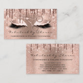 まつ毛美容師スタイリストはさみバラグリッター 名刺 (正面/裏面)