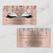 まつ毛美容師スタイリストはさみバラ銀 名刺 (正面/裏面)