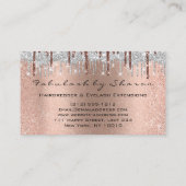 まつ毛美容師スタイリストはさみバラ銀 名刺 (裏面)