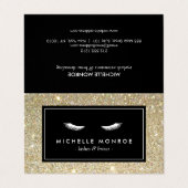 まつ毛金ゴールドグリッターサロンアフターケア 名刺 (外部フラット)