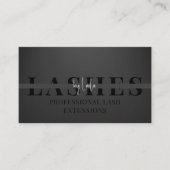 まつ毛/まつ毛サロンフォトブラックラグジュアリー 名刺 (正面)