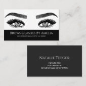 まつ毛&まつ毛マイクロブラディング、まつ毛エクステンション 名刺 (正面/裏面)