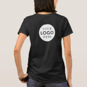 まつ毛+眉毛サロン従業員名ビジネス ロゴ Tシャツ (裏面)