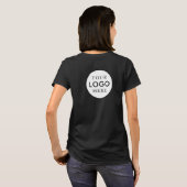まつ毛+眉毛サロン従業員名ビジネス ロゴ Tシャツ (裏面フル)