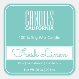 まともな淡い青の製品の包装ラベル スクエアシール