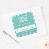 まともな淡い青の製品の包装ラベル スクエアシール (封筒)